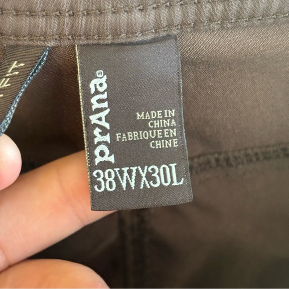Prana Brown Slim Fit Stretch Outdoor Hiking Chino Pants Mens 38x29 (Tag 30) - Picture 7 of 10